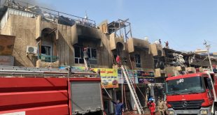 الدفاع المدني تخمد حريقاً في محال ومخازن تجارية ببغداد